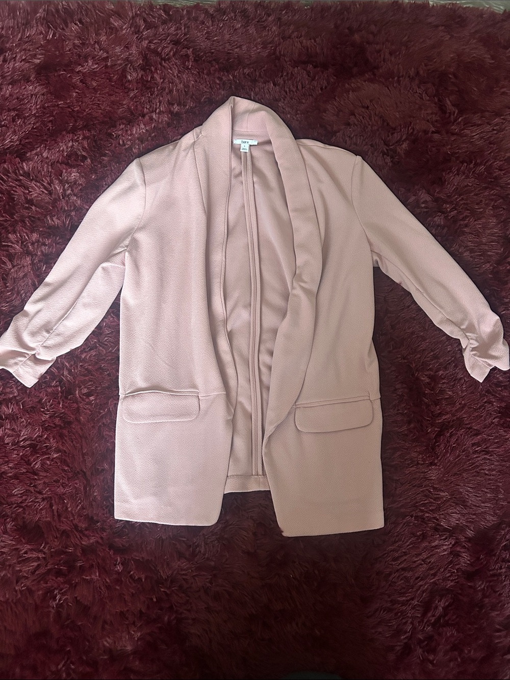 Bar III Pale Blush Open-Front Women’s Blazer